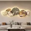 Pintura Decorativa de Lujo para Sala de Estar con Reloj y Luz LED