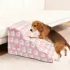 Escalera de Escalada para Perros Pequeños y Gatos para el Hogar de 2, 3 y 4 Escalones, Peldaños Antideslizantes, Escalera para Sofá de Cama para Mascotas Multicapa Desmontable y Lavable