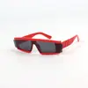 Gafas de sol para niños de marco estrecho con personalidad de moda Gafas de sol Guerrero del Futuro Gafas de sol con caja de moda Gafas de sol con protección solar Gafas para fotografía callejera