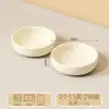 Pacote com 1/10 Pratos Cerâmicos Pequenos, Tigelas para Molho, Pratos de Frutas Cor Sólida, Louças Domésticas Estilo Ins Estilo Creme, Pratos para Molho e Vinagre