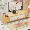 Soporte elevador para computadora de escritorio, base elevadora para monitor, bandeja para teclado, estante de escritorio de madera con cajones, multicapa