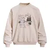 Sudadera Deportiva con Cuello Redondo y Graffiti de Letras Creativas para Hombre, Informal de Calle de Moda Holgada para Primavera y Otoño