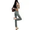 Jeans Rectos de Pierna Nueva Colección Primavera 2025 para Mujer Pantalones Cortos Pequeños Color Rojo Cintura Alta Adelgazantes Pantalones Tubo Versátiles