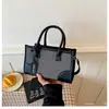 Bolso de axila popular transfronterizo de color contrastante para mujer, bolso de mano casual con decoración de hebilla metálica, bolso bandolera de un solo hombro de moda para el trabajo