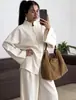 Ropa europea y americana para mujer transfronteriza, artículo más vendido en AliExpress, conjunto de moda nuevo estilo chino con botones + pantalones de pierna ancha