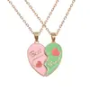 Collar Magnético de Amistad de Nuevo Estilo Transfronterizo Mejor Amigos Corazón a Juego Juego de Tres Piezas Colgante de Amistad
