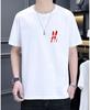 Camiseta de algodón puro de verano 2023 para hombre, marca de moda europea y americana, sencilla, holgada, de talla grande, deportiva para hombre