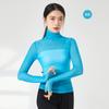 Ropa de Baile de Malla con Cuello Alto Heap para Mujer, Color Sólido, Transparente, Gasa Ligera, Ropa de Baile de Danza Clásica