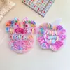 Pinzas para el cabello de niños que no dañan el cabello, Gomas de pelo de encaje en caja de colores, Ligas para el cabello de alta elasticidad para niñas, Bandas para el cabello de bebé