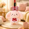 Nuevo Llavero de Cachorro de Peluche con Lazo Grande y Orejas Grandes, Muñeco de Cachorro de Dibujos Animados Lindo, Colgante de Bolso para Pareja Regalo