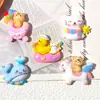 Paraíso Animal Arco-Íris Desenho Animado Cola de Creme Acessórios de Resina DIY Grampos de Cabelo Elásticos de Cabelo Chaveiro Materiais Atacado