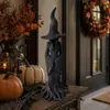 Enfeite de Halloween Estátua de Bruxa Resina Estilo Americano Casa Sala de Estar Entrada Mesa Decoração Atmosfera Festiva Presente
