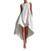 Vestido Casual Suelto Asimétrico de Nuevo Estilo 2026 con Dobladillo Alto-Bajo Sin Mangas Ropa de Resort para Mujer Sin Mangas Suelto