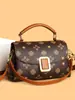 Bolsa transversal feminina vintage, novo modelo 2026, bolsa de ombro debaixo do braço, bolsa de mão com aba, multi-compartimentos, bolsa versátil