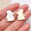 20 Estilos de Flor de Ciervo Corazón de Concha Blanca con Goteo de Aceite Colgantes para Bolsos de Mujer Accesorios para Llaveros DIY
