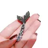 Nova Hairpin de Design de Nicho da Coreia do Sul com Pérolas e Strass Cauda de Peixe Acessórios de Cabelo de Alta Qualidade para Franja Grampo Bico de Pato Feminino Acessório de Cabeça