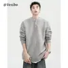 Exportação Transfronteiriça Tricô Masculino Tricô Masculino Tricô de Gola Meia-Alta Tricô de Manga Longa Tricô Quente Jaqueta Gola Henley
