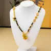 Tienda de Oro Mismo Estilo Arena Dorada Bolsita Calabaza Calabaza Hueca Ojo de Tigre Collar de Cuentas Nuevo Estilo Chino Cadena para Suéter Fu Lu para Mujer