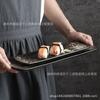 Plato rectangular creativo de cerámica con cambio de horno estilo japonés, plato para sushi de hotel, plato para pescado doméstico, plato para cena, vajilla, fábrica mayorista