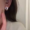 Pendientes de aro esmerilados de plata esterlina S925 para mujer, diseño de nicho, hebilla de oreja retro simple, pendientes distintivos, temperamento avanzado