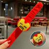 Juguete de Peluche de Dibujos Animados Goma para el Cabello Hacedor de Chongo Pulsera para Niños Oso Amarillo de Peluche Pulsera de Bofetada