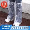Cubrezapatos Desechables para Lluvia, Impermeables y Antideslizantes en Días Lluviosos, Plástico Transparente, Cubre Pies Engrosados y Resistentes al Desgaste, a Prueba de Lluvia de Tubo Alto Largo