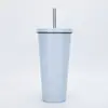 2024 Novo Copo com Canudo de Aço Inoxidável 710ml Tampa de Abertura Grande Copo para Milk Tea Pérola Capacidade Grande Personalizável Copo de Água Térmico