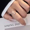 Anillo Camelia de Plata S925 Árbol Banyan Simple Elegante Diseño Nicho Anillo de Dedo Apertura Lujo Ligero Anillo de Flor