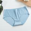 Calcinha Feminina Seamless de Cintura Média, Térmica Escovada, Controle de Barriga, Forro Respirável de Algodão Puro no Gancho, Design Invisível Levanta Bumbum
