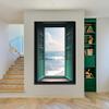 Ventana Falsa Minimalista Moderna Paisaje Marino Pintura Decorativa Pared de Fondo para Sofá Pintura de Techo a Suelo Extensión del Espacio Dormitorio Pintura Colgante