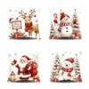 Temu Amazon conjunto de fronhas de Natal mais vendido elementos de árvore de Natal rena floco de neve capa de almofada de sofá