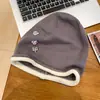Gorro holgado con estampado de estrellas estilo coreano, cálido para otoño e invierno, para mujer, casual de verano, turbante fino, adelgazante de cara, gorro para el frío