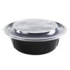 Tazón Redondo Negro Estilo Americano Caja de Empaque para Lonchera Desechable Caja de Empaque Grosor Caja para Llevar Estilo Occidental Tazón Redondo Desechable