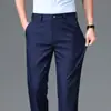 Pantalones Casuales Nuevos Primavera/Verano 2025, Pantalones de Vestir Elásticos de Pierna Recta, Versátiles Resistentes a las Arrugas de Color Sólido Largos, Disponibles al por Mayor