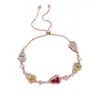 Pulsera extensible con colgante de calabaza de circón, pulsera fresca y dulce de verano, diseño de moda, joyería de nicho para mujer