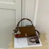 Bolso Simple Patrón Lichi Hebilla Portátil Pequeño Nuevo Textura de Cuero Suave Bolso de Hombro Sensación de Alta Gama Bolso Cruzado