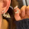 ¡Sueño y suerte! ¡Aretes de mariposa hueca con circonita! Pendientes de Perla de Moda Joyería de Oreja Distintiva Pinza para el Cabello para Mujeres
