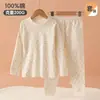 Conjunto de ropa interior de algodón puro para niñas, ropa de otoño y primavera para niños, pijamas de algodón para niñas, ropa de dormir para niñas pequeñas