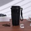 Taza Termo de Acero Inoxidable 316 de Aspecto Elevado, Taza de Café de Lujo Accesible para Oficina de Negocios, Vaso Portátil para Exterior con Cuerda