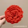 Pinza Lateral de Flor Atmosférica para Sesión de Fotos de Primavera, Pinza de Flor para Cabello con Gran Volumen, Tocado de Flor para la Cabeza a la Moda Estilo Vacaciones