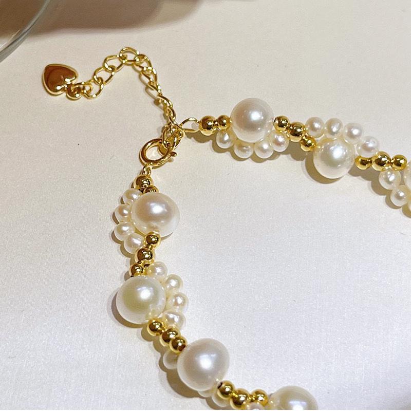 手工编织猫爪天然淡水珍珠手链女轻奢小众高级感甜美网