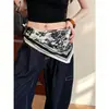 Lenço vintage descontraído, lenço quadrado paisley étnico, decoração de bainha de calça, lenço de seda decorativo versátil, lenço de pescoço e cabeça para mulheres