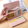 Nueva cartera de mujer, bolso de mano de gran capacidad, bolso para teléfono móvil, monedero para estudiante, bolso largo de cuero con abrazadera, bolso para tarjetas