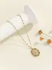 Collar para Mujer Cruz de Oriente Medio Transfronterizo Nuevo Estilo Producto de Origen Cobre Microincrustado Circonita Color Moda Joyería Lujo Ligero (Zircón de Color Aleatorio)