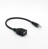 Cable adaptador de 3.5 para coche a puerto USB hembra cable de audio aux3.5 para coche OTG aux a USB hembra USB conexión de memoria flash USB
