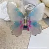 Presilha de Cabelo Borboleta Acrílica Tridimensional Estilo Doce, Presilha Tubarão para Meio Preso com Temperamento Menina para Penteados Modernos na Parte de Trás da Cabeça