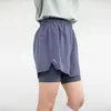 Pantalones Cortos Deportivos de Verano para Hombre y Mujer, Dos en Uno, Secado Rápido, Pantalones Casuales de Tres Cuartos para Senderismo, Pantalones Cortos de Ciclismo Dos en Uno de Corte Holgado