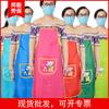Delantal impermeable publicitario con impresión de logotipo en color sólido para colgar en el cuello, regalos para actividades de apertura del hogar, pequeños obsequios, delantal promocional