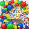 Fiesta de Cumpleaños Feliz para Comercio Exterior Decoración con Globos Escena para Niños y Niñas Diseño Fondo de Pared Póster de Cumpleaños en Español