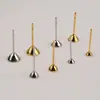 Aretes de Joyería con Color Dorado Real Galvanizado Conservación del Color 925 Palabras DIY Punta de Diamante Aguja de Copa Modificación de Aretes